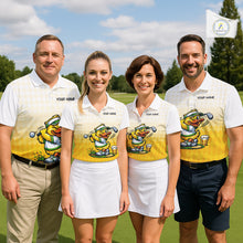 Load image into Gallery viewer, Funny Duck Golf Polo Shirt For Men, Cute Duck With Beer Print Shirt, Sporty Animal Golf Gift NBT516