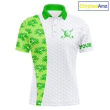 Load image into Gallery viewer, Funny Frog Green Mens Golf Polo Shirt Custom Men Golf Top, Personalized Golf Gifts NBT517