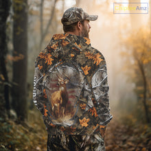 Load image into Gallery viewer, Deer Hunting Camo Hoodie American Flag Long Sleeve 3D Shirt Men Camo Hoodie NBT293