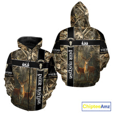 Load image into Gallery viewer, Best Camouflage Deer Hunting Shirt for Hunter, Deer Hunting Crew Shirt, Hunting Gifts NBT53