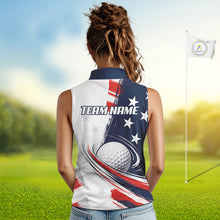 Load image into Gallery viewer, Back view personalized golf polo for women - custom team name