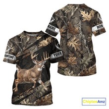 Load image into Gallery viewer, Personalized Whitetail Deer Hunting Fall Season Camo Printing Shirts Deer Hunting Gift Hoodie NBT323