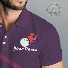 Load image into Gallery viewer, Close-up UPF polyester fabric funny golf ball pattern custom golf shirt moisture-wicking