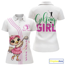 Load image into Gallery viewer, Funny Ostrich Womens Golf Polo Shirts, Cute Women's Golf Shirts, Girls Golf Shirts NBT495