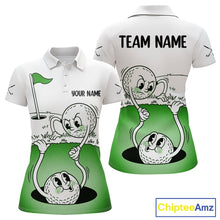 Load image into Gallery viewer, Green Funny Golf Rescue Team Polo Shirt Custom Name, Golf Ball Cartoon Polo, Golf Gifts NBT602