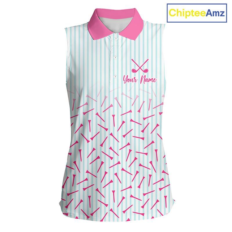front view of personalized family golf polo shirt with custom name 