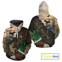 Load image into Gallery viewer, Mallard Duck Hunting Shirts, Personalized Hunting Clothes, Duck Hunting Camo Shirts, Duck Hunting Gifts NBT76