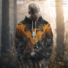 Load image into Gallery viewer, Deer Hunting Grim Reaper Camo Custom Name 3D All Over Print Shirts Personalized Gift NBT302
