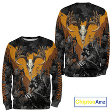 Load image into Gallery viewer, Deer Hunting Grim Reaper Camo Custom Name 3D All Over Print Shirts Personalized Gift NBT302