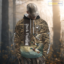 Load image into Gallery viewer, Best Duck Hunting Camouflage Custom Name 3D Shirts, Personalized Duck Hunting Gifts NBT113