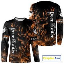 Load image into Gallery viewer, Personalized Deer Hunting Brown Camouflage Pattern with Big Buck Shirt, Big Game Clothes for Deer Hunters NBT75