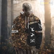 Load image into Gallery viewer, Custom Deer Hunting Brown Camo Shirts for Men, Camouflage Deer Hunting Shirts NBT83