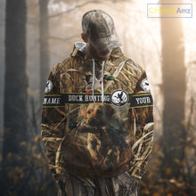 Load image into Gallery viewer, Duck Hunting Camo Shirt with Labrador Retriever – Waterfowl Hunting Clothes, Gifts for Hunters NBT44