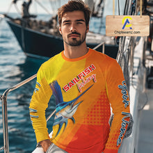 Load image into Gallery viewer, Custom Sailfish Saltwater Fishing Shirts Long Sleeve, Long Sleeve Performance Fishing Shirts NBT428