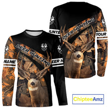 Load image into Gallery viewer, Deer Hunting Orange Camouflage Custom Name Shirts, Personalized Deer Hunting Clothes, Hunting Gifts NBT167