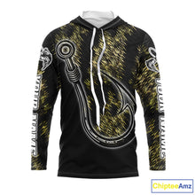 Load image into Gallery viewer, Custom Fish Hooks Bass Fishing Tournament Shirts Long Sleeve, Bass Fishing Shirts NBT454