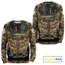 Load image into Gallery viewer, Deer Hunting 3D All Over Print Shirt Custom Brown Fall Season Camo Hunting Clothes NBT322