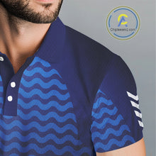 Load image into Gallery viewer, Personalized Golf Polo Shirt For Mens Custom Blue Camo Golf Attire For Men, Golf Gifts For Men NBT537