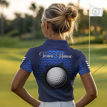 Load image into Gallery viewer, Personalized Golf Polo Shirt For Womens Custom Blue Camo Golf Attire For Women, Golf Gifts For Ladies NBT537