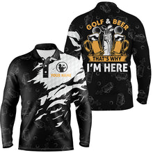 Load image into Gallery viewer, Golf And Beer That's Why I'm Here Mens Polo Shirt Custom Beer Golf Shirts For Men, Golf Gifts LDT0195