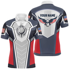 Load image into Gallery viewer, American Eagle Golf Polo Shirt Customized Us Flag Golf Shirts For Men, Patriotic Golf Gifts LDT0220