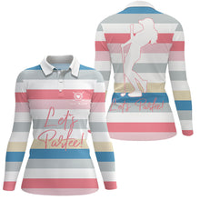 Load image into Gallery viewer, Let's Partee Pastel Multicolor Womens Golf Tops Personalized Rainbow Golf Shirts For Women LDT0257
