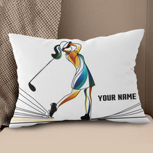 Load image into Gallery viewer, Colorful Continuous Golfer Custom Golf Pillow Personalized Golfing Gifts LDT1161