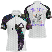 Load image into Gallery viewer, Mens Halloween Golf Shirts, Multicolor Spider Web Golf Shirts For Men, Best Halloween Golf Gifts LDT0110