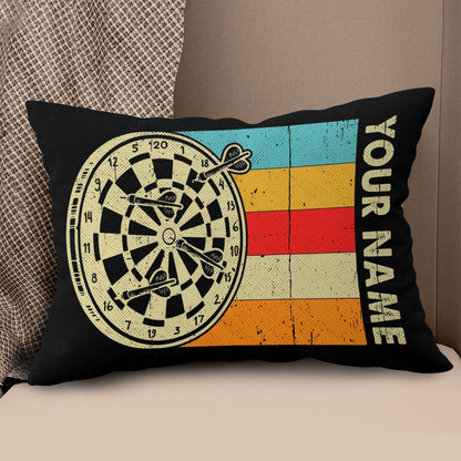 Colorful Retro Dartboard Pillow Personalized Darts Gifts For Dart Player LDT1103
