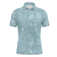 Load image into Gallery viewer, Blue Funny Easter Eggs Mens Golf Polo Shirts Custom Easter Day Golf Shirts For Men Golf Gifts LDT1336