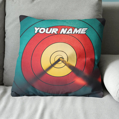 Personalized 3D Target Archery Pillow Custom Throw Pillow Archery Gifts VHM0858
