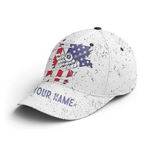 Load image into Gallery viewer, Personalized Name Billiard Balls US Flag White Grunge Cap Hats For Men And Women, Top Hat Billiards VHM0300