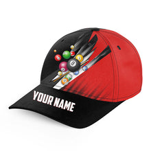 Load image into Gallery viewer, Billiard 8 Ball Pool Custom Name 3D Billiard Hats Cap, Personalized Pool Balls Top Hat Billiards VHM0578