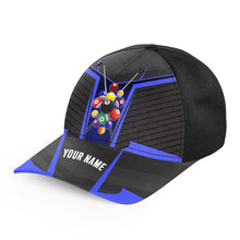 Load image into Gallery viewer, Personalized Blue Jerseys Billiard Balls Caps, Best Custom Name Billiard Hats For Pool Player TDM0907