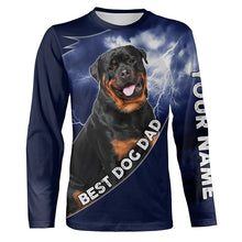 Load image into Gallery viewer, Rottweiler Best Dog Dad Custom 3D All Over Print Shirts For Dog Father, Personalized Gifts For Dog Lovers TDM0032