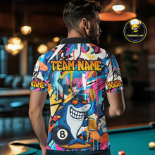 Load image into Gallery viewer, Funny Shark Colorful Graffiti Style Custom 8 Ball Billiard Shirt For Men Best Billiard Team Jersey TDM3850