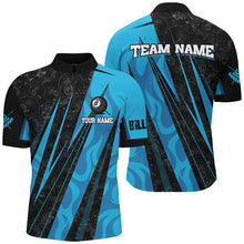 Load image into Gallery viewer, Personalized Blue Billiard Tournament Sport Shirts For Men, Best Billiard Team Jerseys Uniform TDM1768