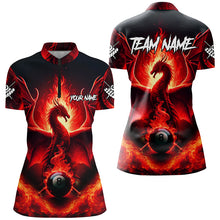Load image into Gallery viewer, Personalized Red Dragon 8 Ball Pool Fire Flame Women Billiard Shirts Team League Billiard Jerseys TDM2180