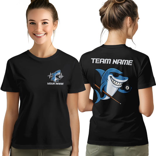 Custom Shark 8 Ball Billiard T-Shirts For Pool Player, Pool Team Shirts, Billiard Lover Shirts TDM3976