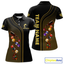 Load image into Gallery viewer, Funny DNA Wine Billiard Shirt For Women Custom Pool Team Shirts, Billiard Jersey Polo &amp; Zip |Yellow TDM5193