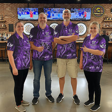 Load image into Gallery viewer, Purple Grim Reaper Dart Shirt With Pocket Option For Men Custom Darts Jersey TDM6083