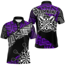 Load image into Gallery viewer, Custom Darts Shirts For Men Personalized Zig-Zag Pattern Dart Jerseys, Cool Dart Shirts |Purple TDM3444
