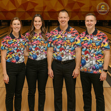 Load image into Gallery viewer, Funny Rooster Graffiti Style Bowling Jersey For Women Custom Bowling Team Jersey Polo &amp; 1/4 Zip TDM6121