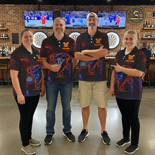 Load image into Gallery viewer, Funny Neon Tornado Darts Polo &amp; Quarter Zip For Women Custom Darts Team Jersey, Darts Outfit TDM5505