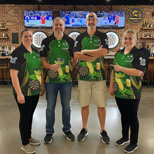 Load image into Gallery viewer, Funny Alligator And Beer Darts Shirt For Men Custom Darts Jersey Polo &amp; 1/4 Zip, Darts Gifts TDM6144