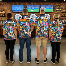 Load image into Gallery viewer, Funny Wolf Colorful Graffiti Darts Shirt For Women Custom Darts Team Jersey Polo &amp; 1/4 Zip TDM6398