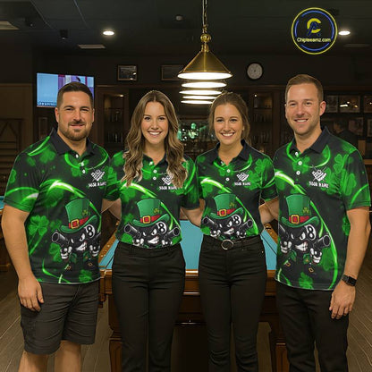 Personalized St Patrick Day 8 Ball Billiard Shirt For Women, Funny Shamrock Luckiest Billiard Jersey TDM5538