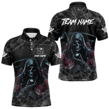 Load image into Gallery viewer, Grim Reaper 8 Ball Pool Roses Men's Billiard Shirt Custom Billiard Jersey, Billiard Team Shirts TDM3796