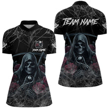 Load image into Gallery viewer, Grim Reaper 8 Ball Pool Roses Women's Billiard Shirt Custom Billiard Jersey, Billiard Team Shirts TDM3796