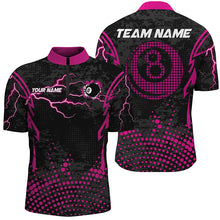 Load image into Gallery viewer, Personalized Pink Grunge Billiard Shirts For Men, Best Custom Billiard Jerseys For Pool Player TDM1913